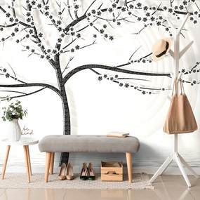 Carta da parati – Albero moderno su sfondo astratto