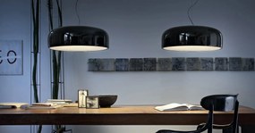 Flos Smithfield Suspension Lampada  60 cm a Sospensione e luce diretta in alluminio Nero lucido