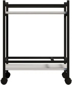 Carrello Portavivande Stile Industrial 60x34x76 Will Bianco