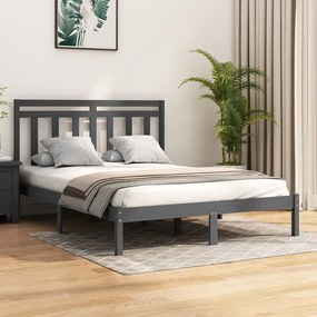 Giroletto Grigio İn Legno Massello 150x200 Cm King Size /