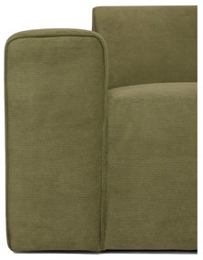 Modulo divano in velluto a coste verde (angolo sinistro) Sting - Scandic