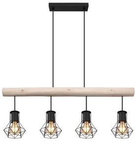 Globo 54017-4H3 - Lampadario a sospensione con filo PRISKA 4xE27/40W/230V