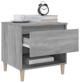 Comodini 2 pz Grigio Sonoma 50x46x50 cm in Legno Multistrato