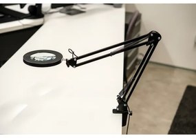 Brilagi - Lampada da tavolo LED dimmerabile con una lente d'ingrandimento LED/12W/5V 3000/4200/6000K nero