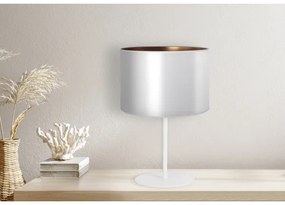 Duolla - Lampada da tavolo CANNES 1xE14/15W/230V diametro 20 cm argento/rame/bianco
