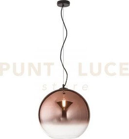 Lampadario a sospensione marte rame 1 luce attacco e27 40x40x160,2c...