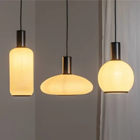 Euluna Lampada a sospensione Milano, 3 luci, bianca