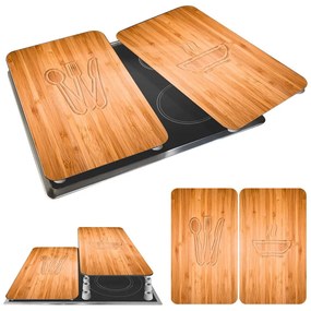 Set di 2 copri stufe in vetro, 52 x 30 cm Lunch - Wenko