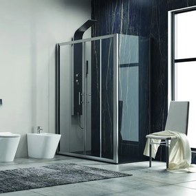 Kamalu - Cabina doccia 160x80 cm ad angolo modello KF6000S