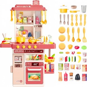 Cucina Giocattolo Bambini Con Luci E Suoni Realistici Rubinetto Con Riciclo Acqua Forno E Fornelli Apribili 50 Accessori Inclusi Gioco Educativo Per Bambini Dai 3&ndash;8 Anni Rossa