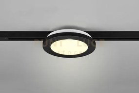 Duoline camillus plafoniera led 9w 900lm, 3000k bordo nero d.17cm