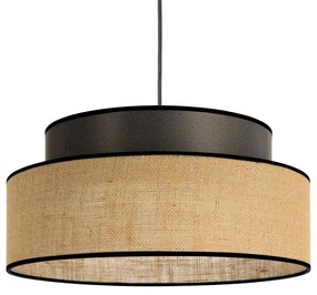 Lampadario a sospensione con filo BOHO 1xE27/60W/230V diametro 40 cm marrone/beige