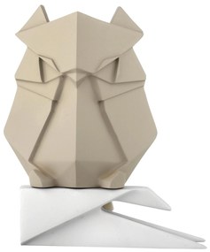 Bongelli preziosi Scultura moderna in marmorino Gufo Origami h 20 - 2 varianti NOCCIOLA