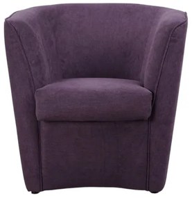Poltrona viola moderna in tessuto antimacchia con seduta imbottita