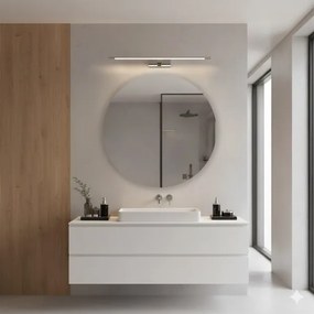 Illuminazione LED per specchio da bagno KLIMT, 12 W, 230 V, 3000/4000/6000 K selezionabili, 60 cm, IP44, finitura cromo lucido