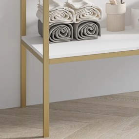 Mobile bagno metallico 100 cm con due ripiani NET-100 - KAMALU
