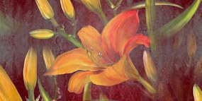 Stampa su tela – Fioritura di giglio arancione