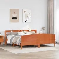 Letto senza Materasso Marrone Cera 200x200 cm in Legno di Pino 3306956