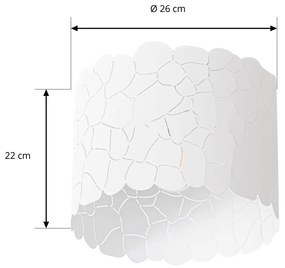 Lindby Aralena plafoniera, bianco, metallo, Ø 26 cm