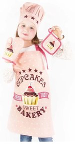 Set da cucina in cotone per bambini 4 pz Cupcakes - Tiseco Home Studio