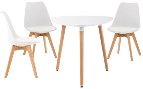 Set Da Pranzo Elegante Con Tavolo Abenra E Sedie Linares - Essgruppe Libanera / Schwarz