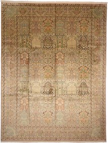 Cashmere Silk Tappeto orientale 360 x 280 (Indian) Annodato A Mano