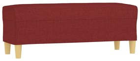 Panca rosso vino 100x35x41 cm in tessuto