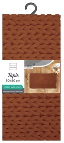 Tappetino per il bagno color terracotta 50x80 cm Ariel – douceur d'intérieur