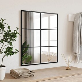 Specchio Da Parete Nero 50x60 Cm Rettangolare İn Ferro /