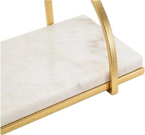 Mensola in marmo bianco-oro 40 cm Marble - Mauro Ferretti