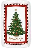 Piatto da portata Natale 35x25 cm in ceramica Albero