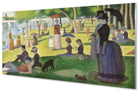 Quadro di vetro Domenica pomeriggio sull'isola della grande jatte - georges seurat 100x50 cm