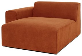 Modulo divano in velluto a coste arancione (angolo sinistro) Sting - Scandic