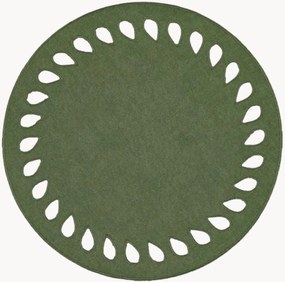 Tovaglietta americana rotonda con bordo ricamato Viseu