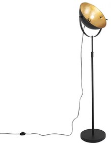 Lampada da terra nera con oro 35 cm regolabile - Magnax