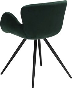 Sedia da pranzo verde in imbottito con braccioli Gaia – DAN-FORM Denmark