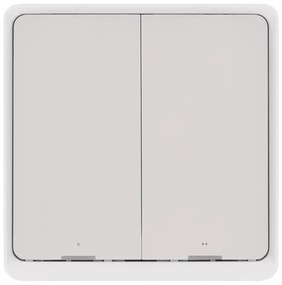 Interruttore 2 bottoni GoSmart 1xCR2430 Tuya bianco