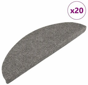 Tappetini Autoadesivi Per Scale 20 Pz Grigi 56x17x3 Cm /