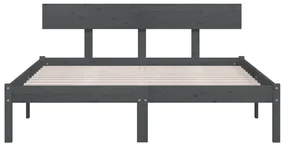 Giroletto grigio in legno massello di pino 140x190 cm