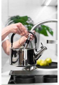 Bollitore in acciaio inox lucido con stantuffo , 1,5 l Diamante - Vialli Design