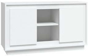 Credenza bianca 102x35x60 cm in legno multistrato