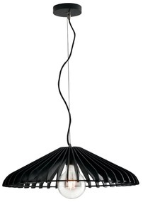 Lampadario Sospensione Calder Industrial Vintage Colore Legno Nero 60W Mis 30 x 120 cm