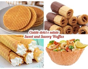 Beper - Piastra per waffle 2 in 1 1000W/230V rossa