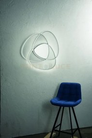 Plafoniera rose gr silver 4000k 6403lm 80w dimmerabile d.76cm