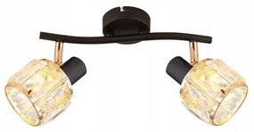 Faretto DUBAI 2xE14/40W/230V nero/oro