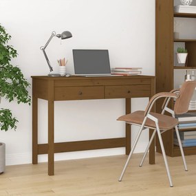 Scrivania Con Cassetti Ambra 100x50x78 Cm Legno Massello Pino /