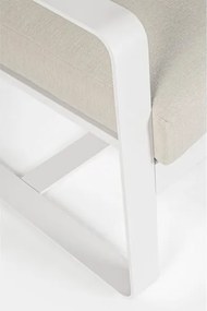 Salotto Da Esterno In Alluminio Divano 3 Posti 2 Poltrone Con Tavolino Merrigan Bianco Bizzotto