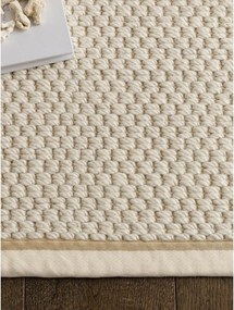Tappeto in misto lana bifacciale e tessuto a mano color crema 160x240 cm Korra Double Loop - Asiatic Carpets