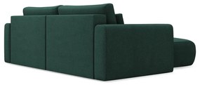 Divano angolare verde allungabile/con contenitore (con penisola a sinistra/con chaise lounge) Kapua – Makamii