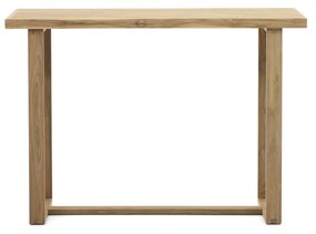 Kave Home - Tavolo alto Canadell 100% outdoor in legno massiccio di teak riciclato 140 x 70 cm